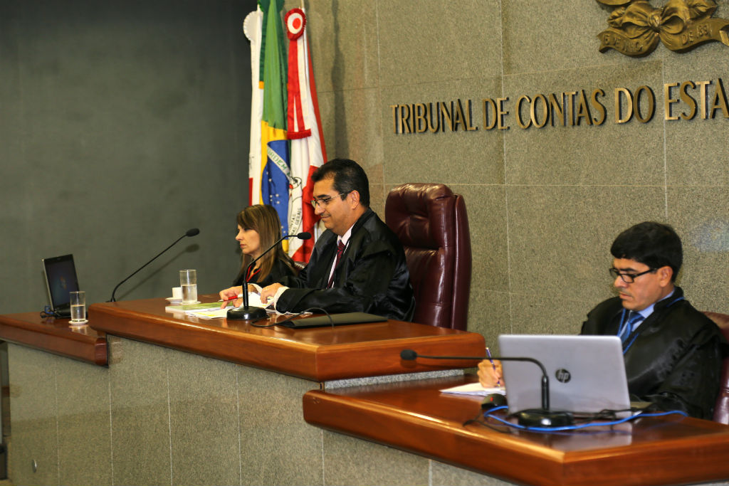Presidente Terrão (centro), durante sessão plenária (Foto: LG Ribeiro/CJR)