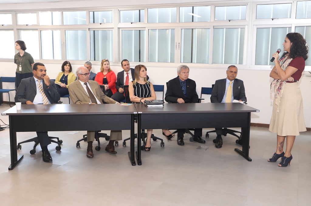 Conselheiros do TCEMG participaram da reunião de apresentação dos resultados de 2019 (Foto: Luiz Gustavo Ribeiro)