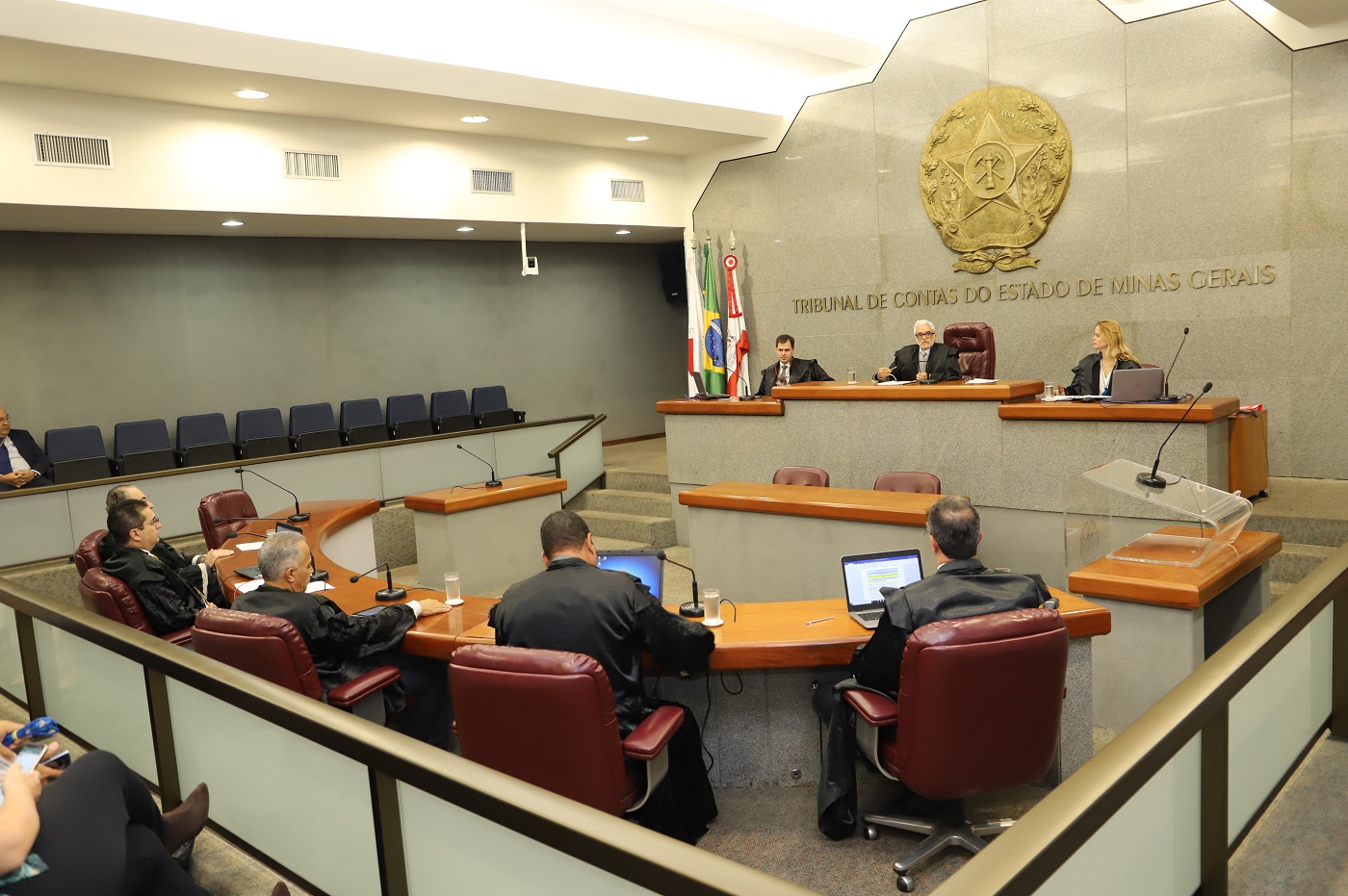 Os conselheiros membros da Segunda Câmara (Foto: Karina Camargos Coutinho)