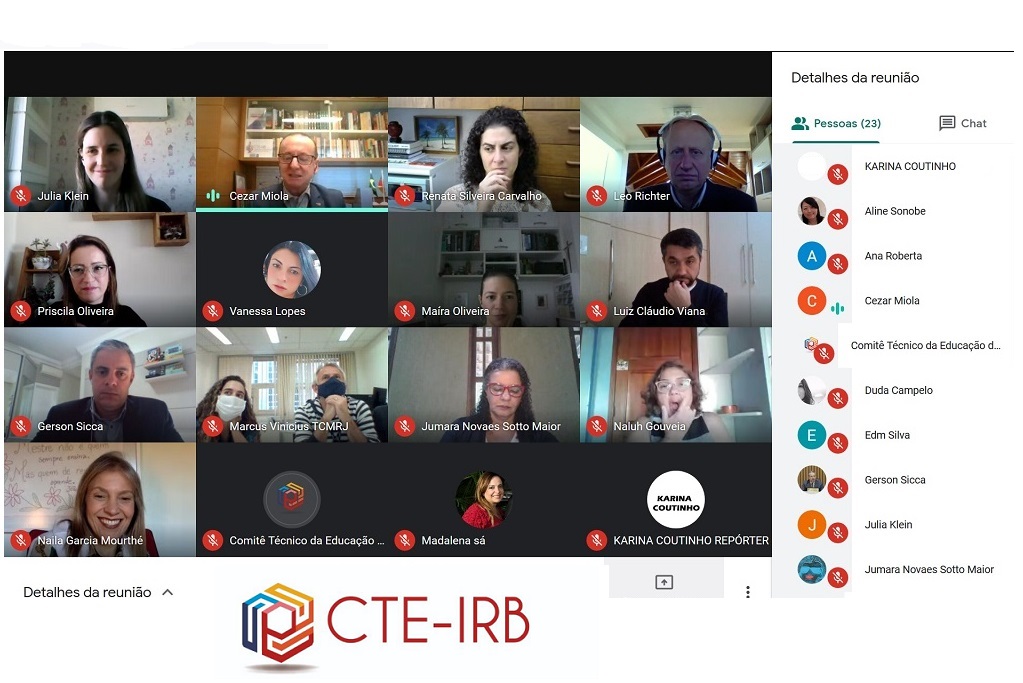 Reunião on-line do Comitê Técnico de Educação do Instituto Rui Barbosa (CTE-IRB)