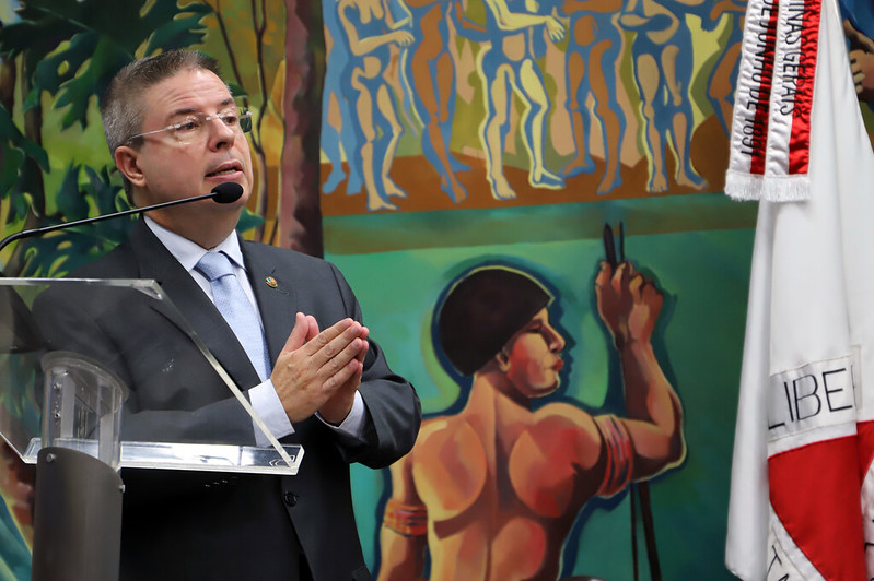 Anastasia no lançamento do app Lupa de Minas em dezembro de 2019 (Foto: Thiago Rios Gomes)
