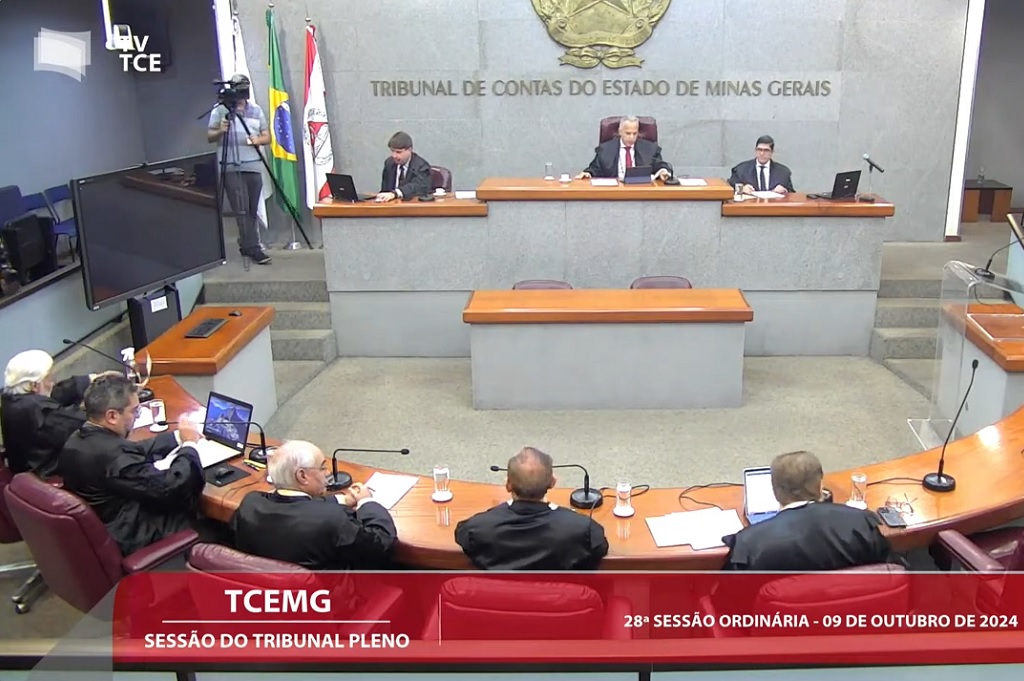 Sessão do Tribunal Pleno de 09/10/24 - imagem: TV TCE