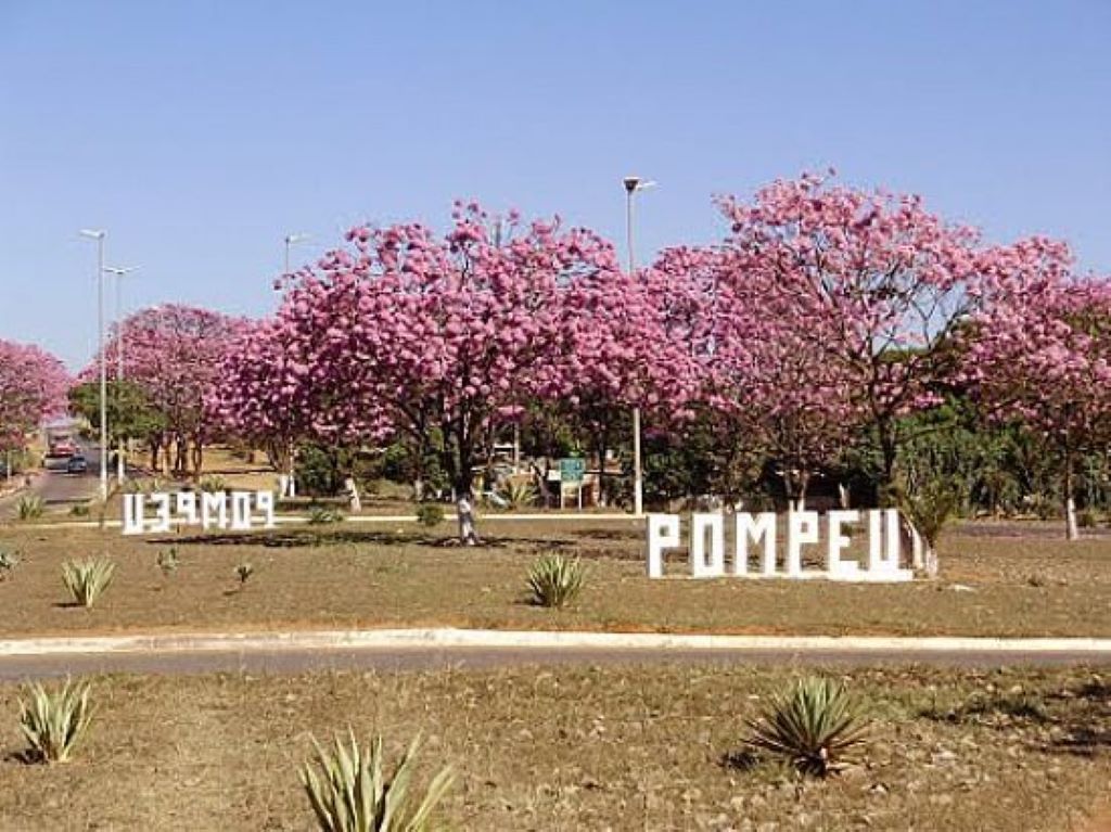 Trevo de acesso a Pompéu/MG