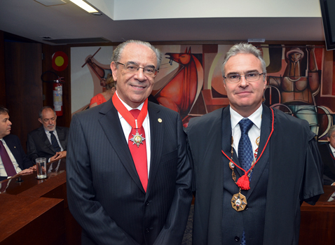 O presidente do TCEMG, Sebastião Helvecio, e procurador-geral de Justiça, Carlos André Mariani Bittencourt