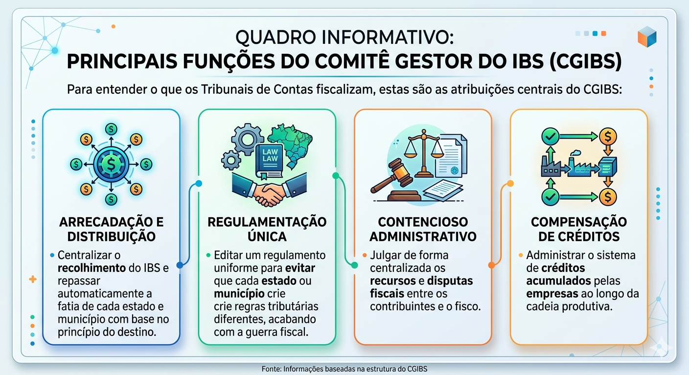 Funções do Comitê Gestor do IBS - imagem: IA