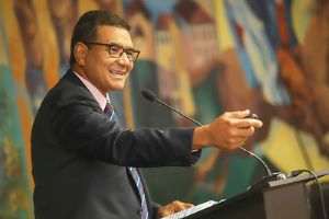 O conselheiro em exerc&iacute;cio Licurgo Mour&atilde;o destacou os objetivos da Pol&iacute;tica de Linguagem Simples do TCEMG - Foto: Veronica Manevy/TCEMG