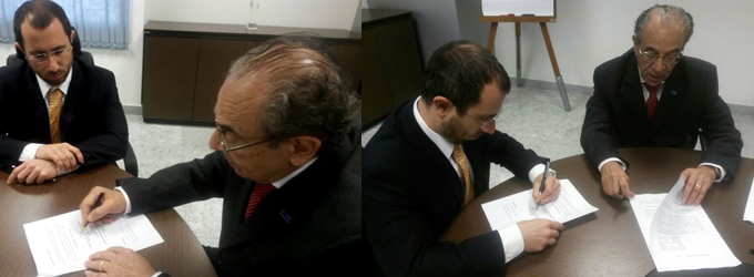 O Vice-Presidente do TCEMG, Sebastião Helvecio, e o Presidente do Cade, Vinícius Marques de Carvalho