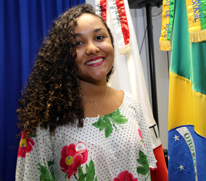 A aluna letícia Lara