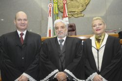 Os Conselheiros Wanderley &Aacute;vila (c), Ant&ocirc;nio Carlos Andrada e Adriene Andrade eleitos para a nova mesa diretora do TCE