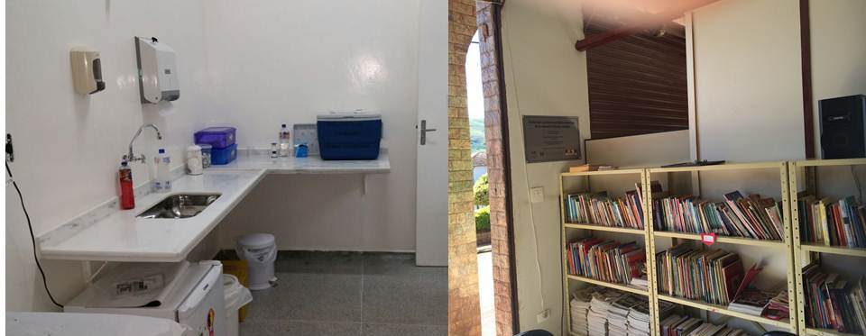 A questão sobre o número de óbitos da Dengue foi a menos alterada pelos técnicos, apenas 20 municípios tiveram suas respostas modificadas. Na foto, sala de vacinação de Piranguçu e biblioteca pública de Conceição das Pedras 