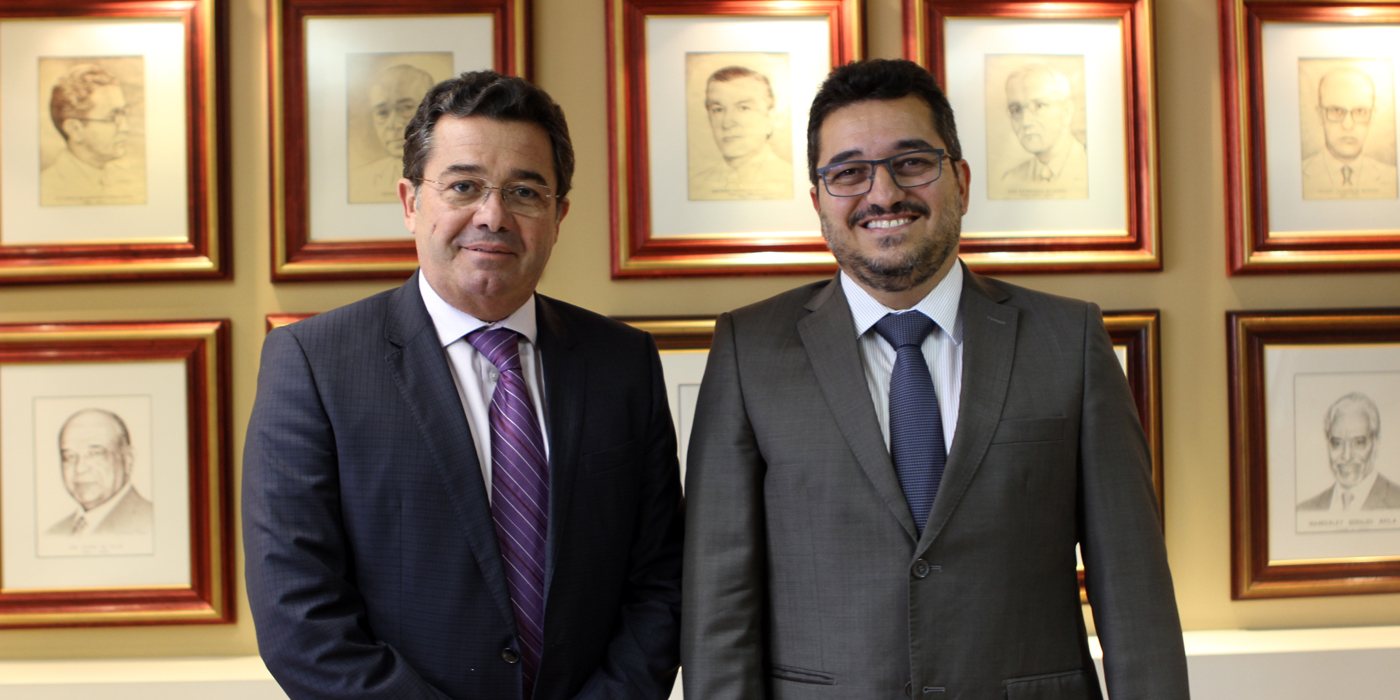 O ministro Vital do Rêgo (esq) e o presidente Cláudio Terrão (dir) / Foto: Thiago Rios