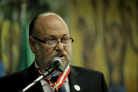 O Reitor do Grupo Educacional Centro Universitário do Sul de Minas (Unis), Stéfano Barra Gazolla falou em nome dos agraciados