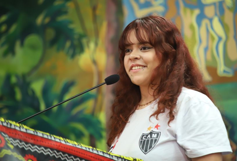 Carolina Marques, estudante de Letras e fundadora do Galeitura - Foto: Vin&iacute;cius Dias/TCEMG